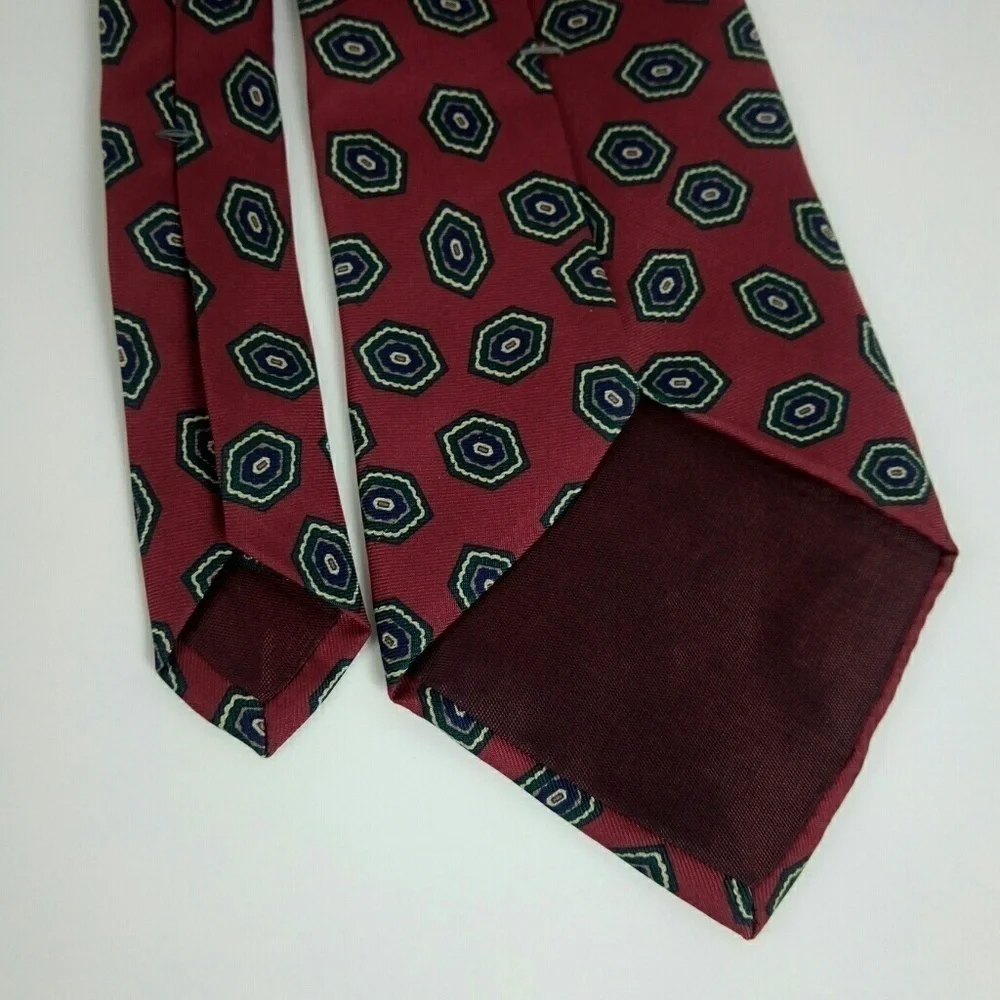Executive Collection Red Blue Diamond Silk Tie
